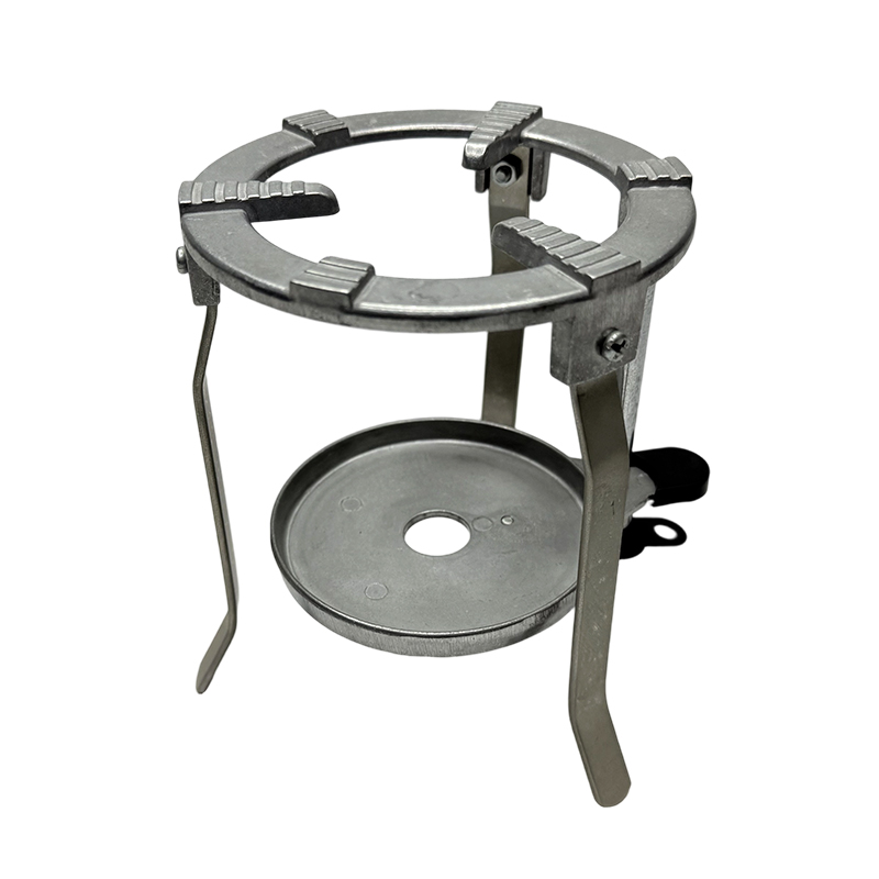 Supporto per treppiede da laboratorio Supporto per treppiede in ghisa con bruciatore Bunsen da laboratorio con vassoio