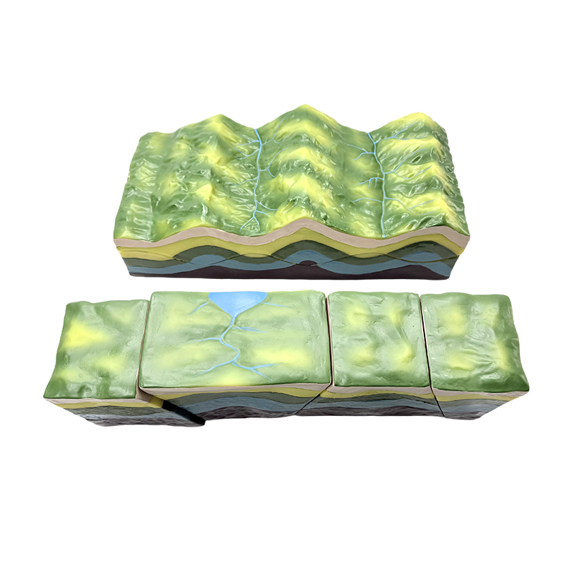 Modello per il modello dimostrativo geometrico della piega di faglia dello strumento didattico geologico
