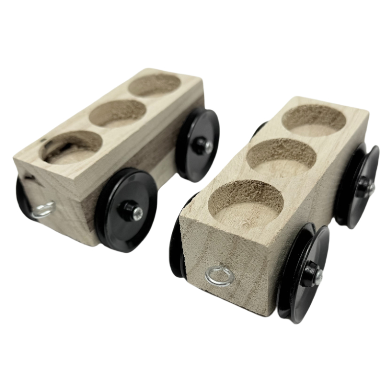 Apparato fisico per carrelli dinamici per esperimenti (in legno)
