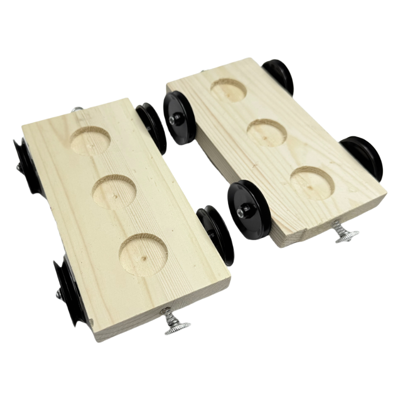 Apparato fisico per carrelli dinamici per esperimenti (in legno)