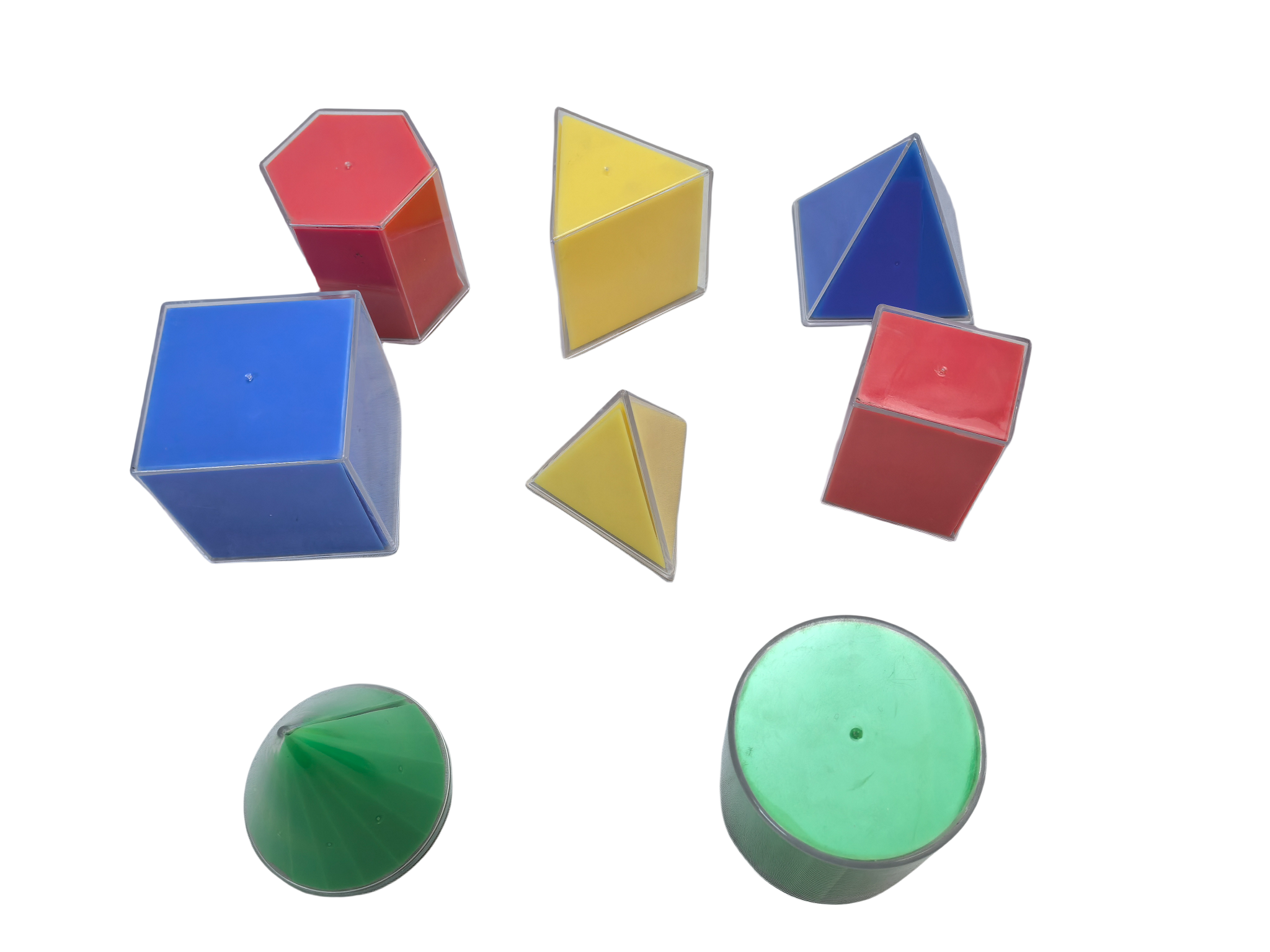 Set da 8 pezzi Geometria tridimensionale Modello scomponibile Sussidi didattici per la matematica della scuola elementare
