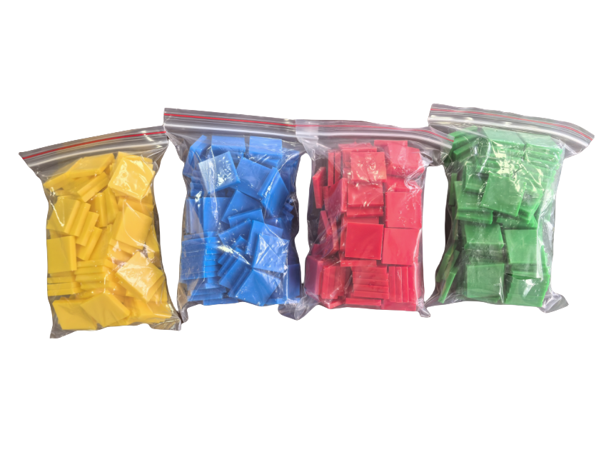 400 mattoncini quadrati in plastica
